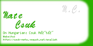 mate csuk business card